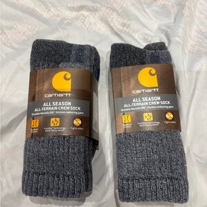 Carhartt All Season All-Terrain Crew Socks Made in USA 4 Pairs Mens Large 6-12